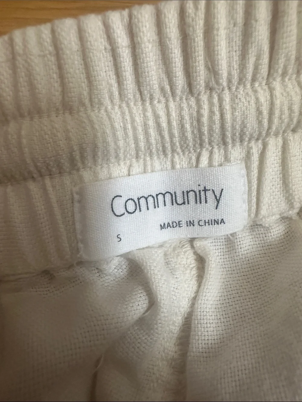 COMMUNITY Drawstring Pants in White - Size Small